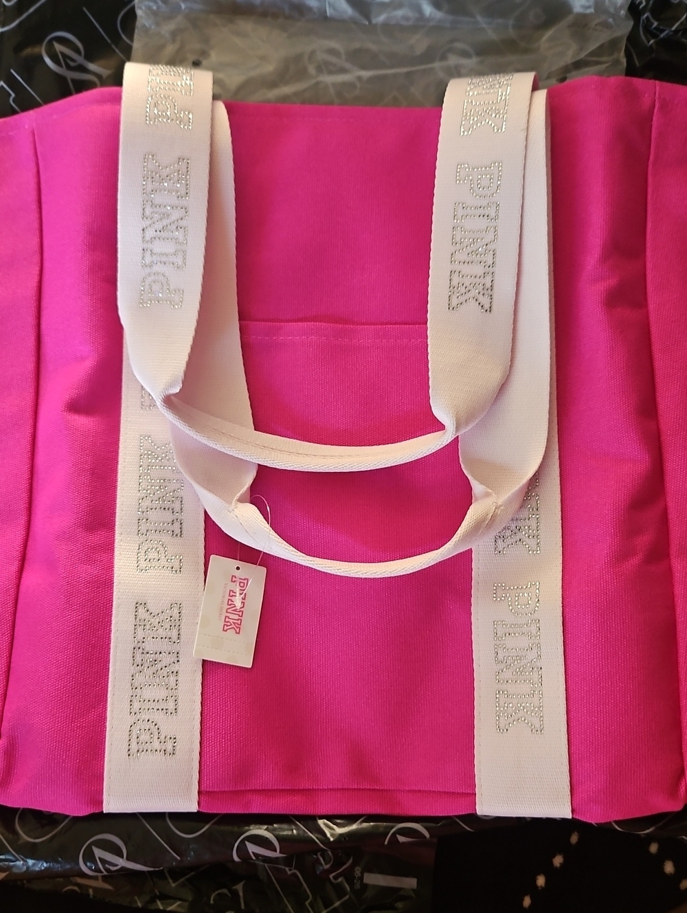 PINK By Victoria's Secret PINK BLING CANVAS TOTE NEW Sold Out MSRP $49.95